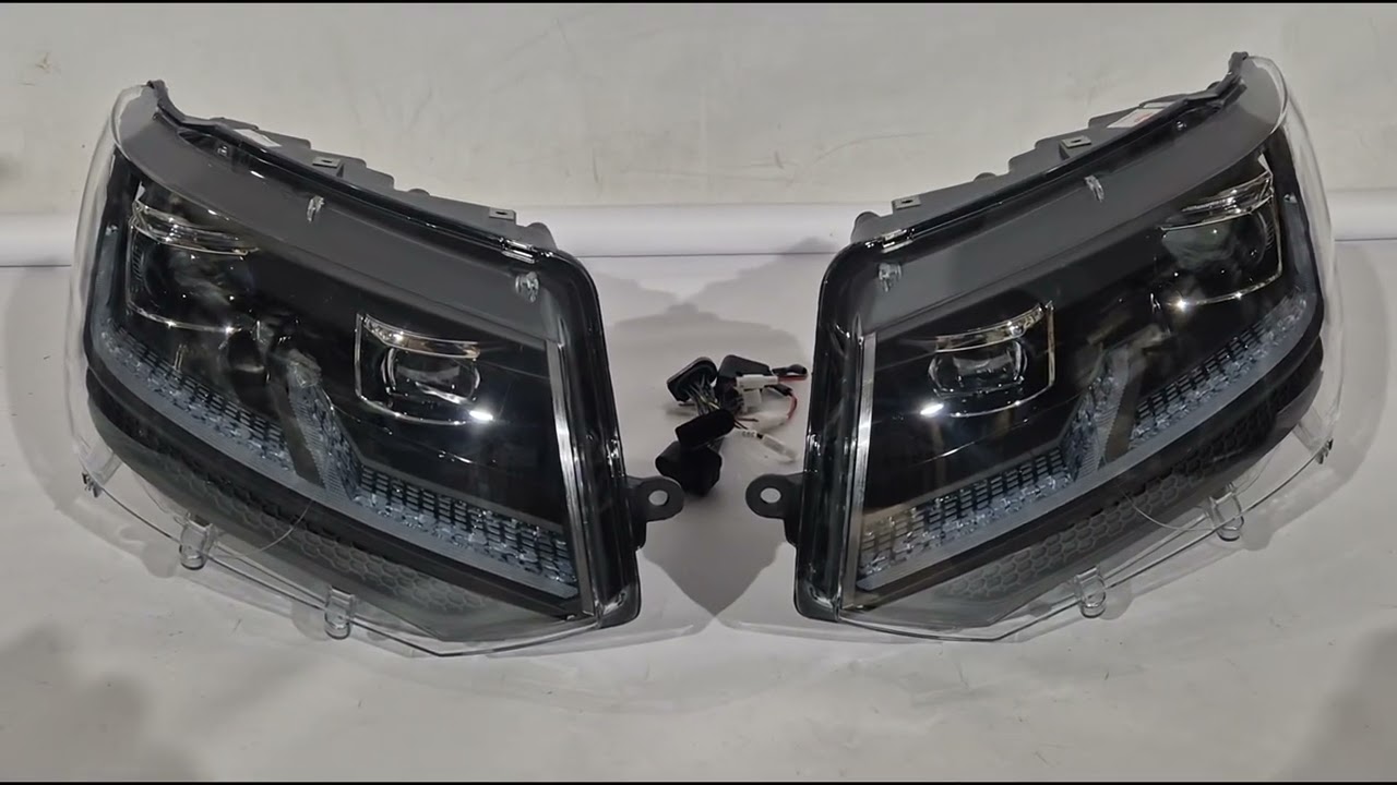 Volkswagen T5 2010-2015 гг. Передние фары (2 шт) Video 1