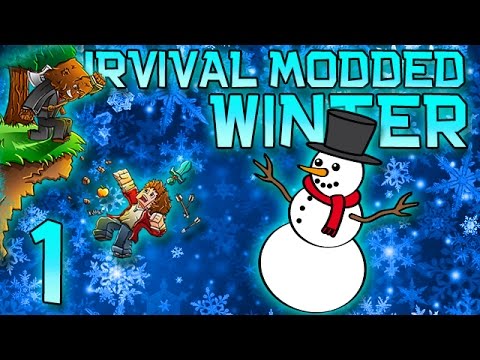 Minecraft: Modded Winter Survival Let's Play w/Mitch! Ep. 1 - Winter War Mod!