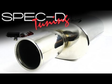 SPECDTUNING DEMO VIDEO: exhaust muffler with electronic adjustable silencer & remote controller