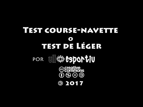 Test Course Navette.  Periodos de 1 minuto.  En castellano.