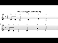 022-Happy Birthday music sheet
