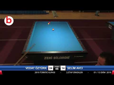 VEDAT ÖZTÜRK & SELİM AVCI Bilardo Maçı - 2019 TÜRKİYE KUPASI 2.ETAP ERKEKLER-1.ÖN ELEME