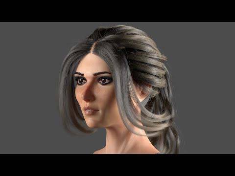 3ds max woman hairstyle tutorial (no sound)