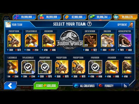 HYAENODON vs ARCHAEOPHICYON - JURASSIC WORLD THE GAME