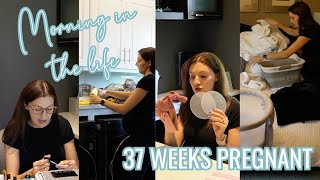 MORNING IN THE LIFE // 37 Weeks Pregnant, New Preschool Routine + Productive At-Home Day