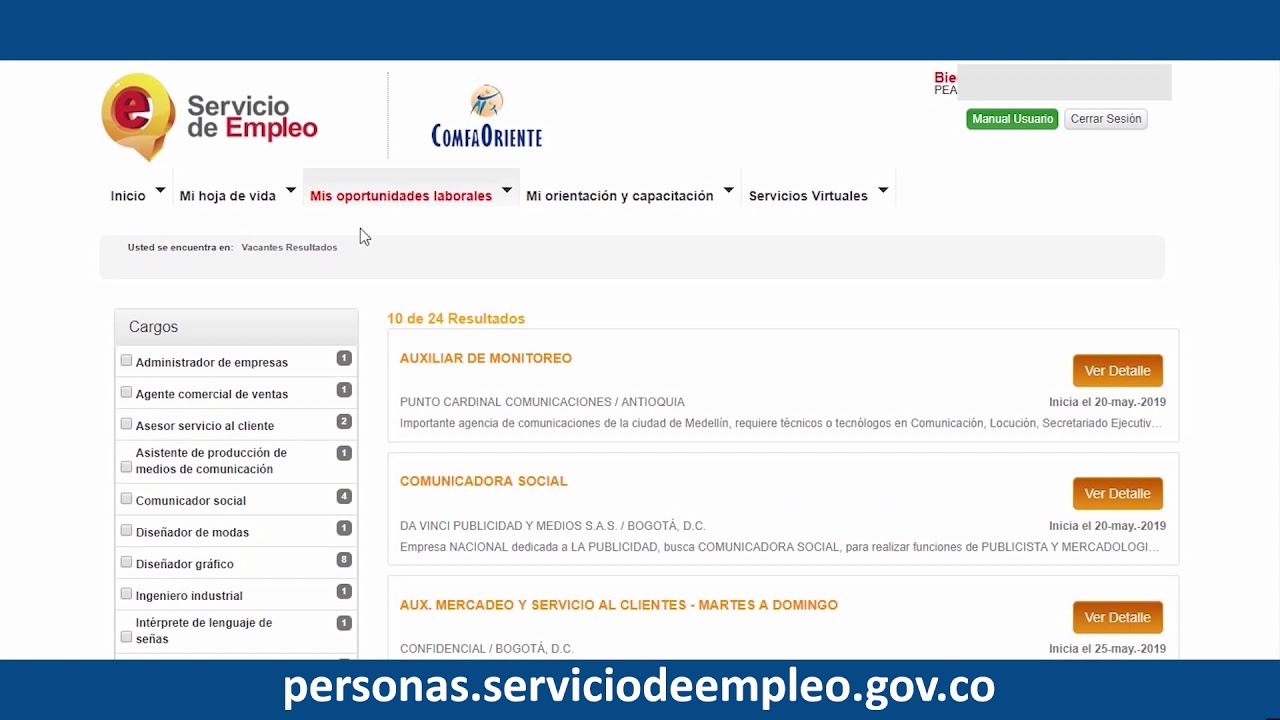 ¿Cómo ingresar y aplicar a las vacantes del Servicio Público de Empleo? ComfaOriente