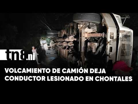 Conductor resultó con golpes tras perder el control de camión en Villa Sandino, Chontales