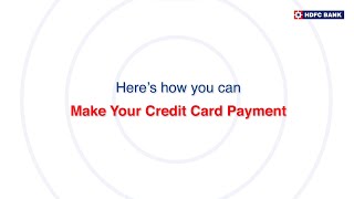 How to make your Credit Card Payment using HDFC MobileBanking App