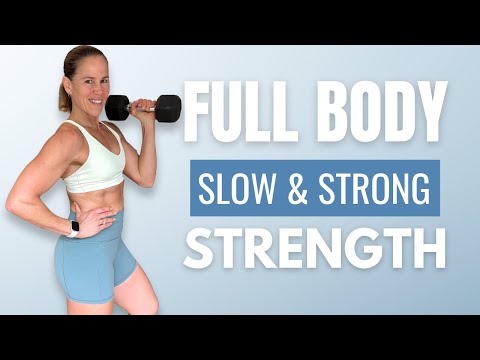 50-Min Full Body Strength Workout | Slow & Strong | Time Under Tension Training with Dumbbells