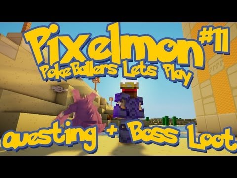 Pixelmon Server Minecraft Pokemon Mod Pokeballers Lets Play! Ep 11 - Questing + Boss Loot