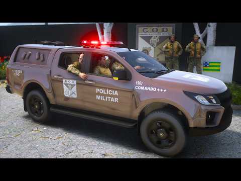 4 INDIVÍDUOS ARMADOS + CONFRONTO!! COD - PMGO | GTA 5 POLICIAL