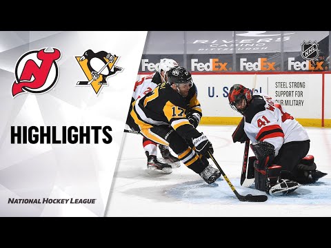 Devils @ Penguins 4/20/21 | NHL Highlights