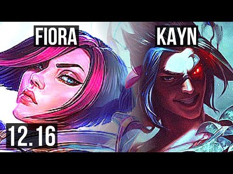 FIORA vs KAYN (TOP) | 66% winrate, 6 solo kills | KR Master | 12.16