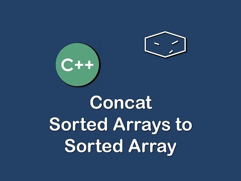 concat sorted arrays to sorted array in c