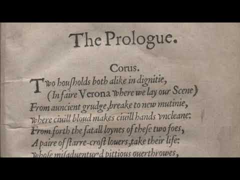 Prologue of Romeo and Juliet in Elizabethan Pronunciation