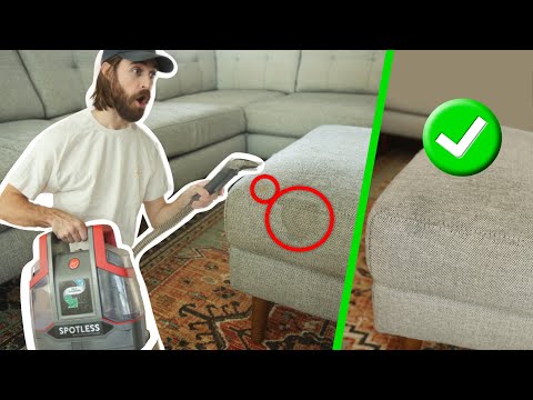 Hoover SPOTLESS Portable Cleaner REVIEW | How To Clean Fabric Couch (Feat. Burrow Sectional)