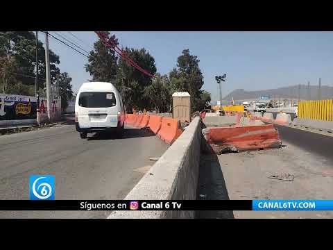 Video: Inicia cierre de la lateral en la autopista México-Puebla por obras del trolebús