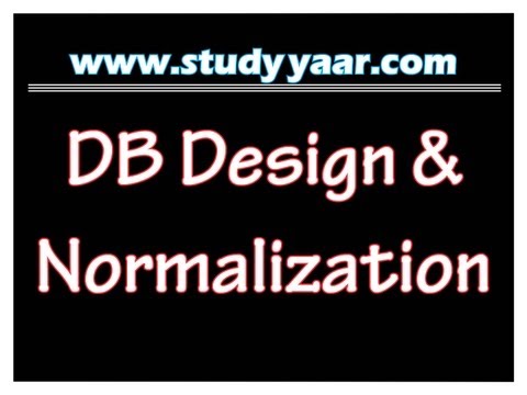 Database Design and Normalization  - Full Video