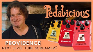 Video thumbnail for Taking the tube screamer to the next level: Providence Red Rock OD, Stampede OD/DT by Pedalicious