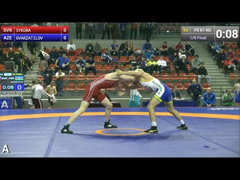 1/8 Final FS - 61 kg: Jakub SYKORA (SVK) vs. Akhmednabi GVARZATILOV (AZE)