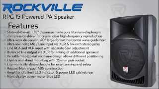 Video thumbnail for Rockville RPG15 1000 Watt 2-Way DJ/PA Powered Speaker With an 15" Woofer and a 3" Voice Coil by Rockville Audio