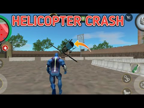 Helicopter Crash In | Rope hero vice town