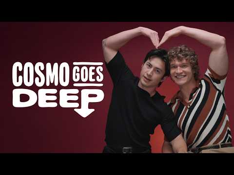 Heated Rivalry's Connor Storrie and Hudson Williams Answer Rapid-Fire Questions | Cosmo Goes Deep