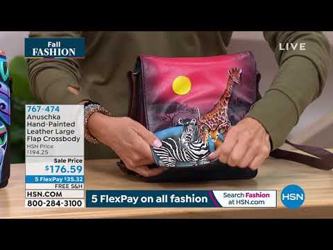 Anuschka HandPainted Leather Large Flap Crossbody