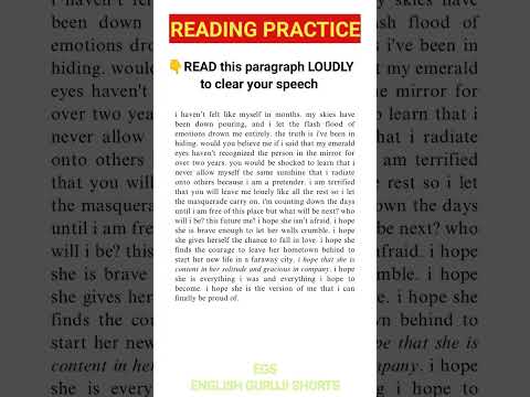 ENGLISH READING PRACTICE! READ AND LEARN ENGLISH BY SPEAKING #english #readingcomprehension #speed