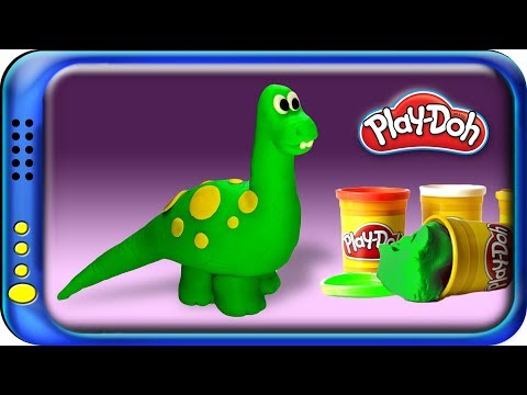 Play doh Dinosaur making | Learn Colors with clay modelling Toys | Easy DIY | massinha