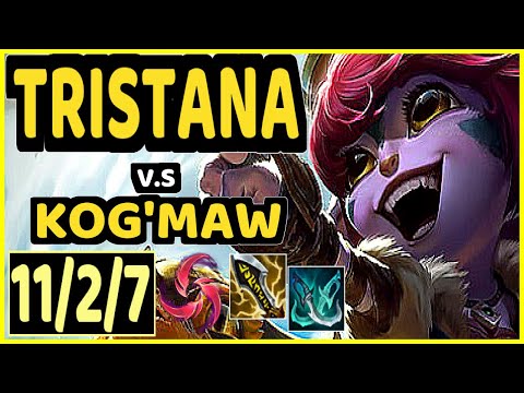 TRISTANA vs KOG'MAW - 11/2/7 KDA BOTTOM ADC GAMEPLAY - EUW Ranked GRANDMASTER
