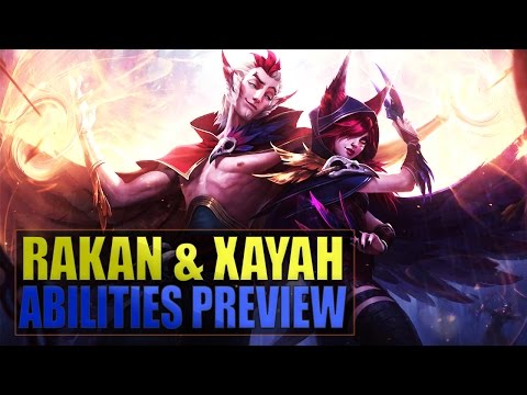 XAYAH & RAKAN ABILITIES SPOTLIGHT GAMEPLAY - League of Legends New Champions
