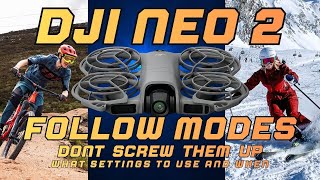 DJI Neo 2 Follow Mode Secrets | Best Settings Cycling Follow & Ski Follow #dji #skiing #cycling