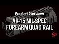 AR-15, Quad Rail, Black, Mil-Spec Forearm Replaces ...