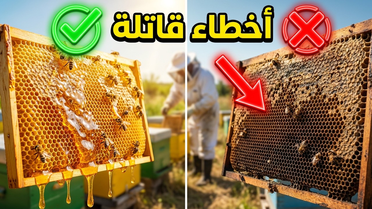 أخطاء فادحة في تربية النحل تضعف الخلية ⚠️وقت جني العسل