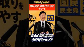 食料品消費税ゼロについて(玉木雄一郎)
