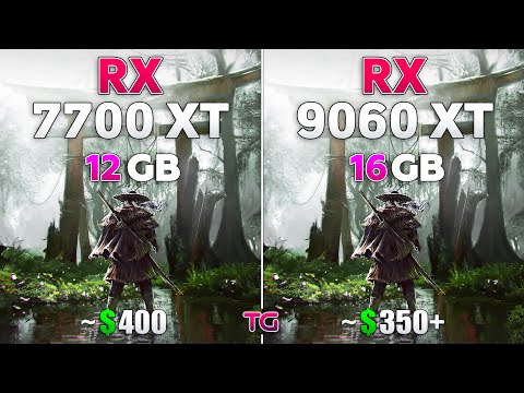 RX 9060 XT 16GB vs RX 7700 XT 12GB - Test in 12 Games