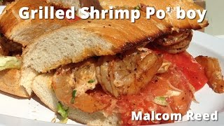 Grilled Shrimp PoBoy | Barbecue Shrimp PoBoy on the Grill Malcom Reed HowToBBQRight