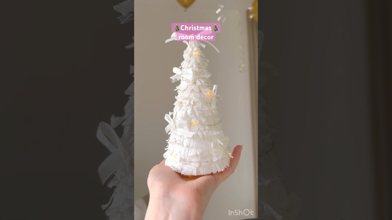 Christmas room decor idea🎄🤍 DIY Christmas tree✨