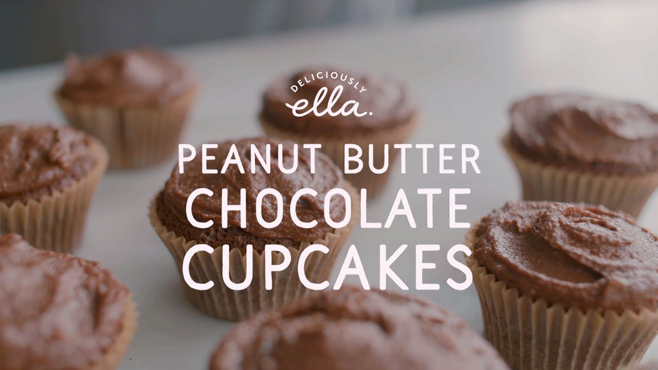 Peanut Butter & Chocolate Cupcakes Vegan Deliciously Ella