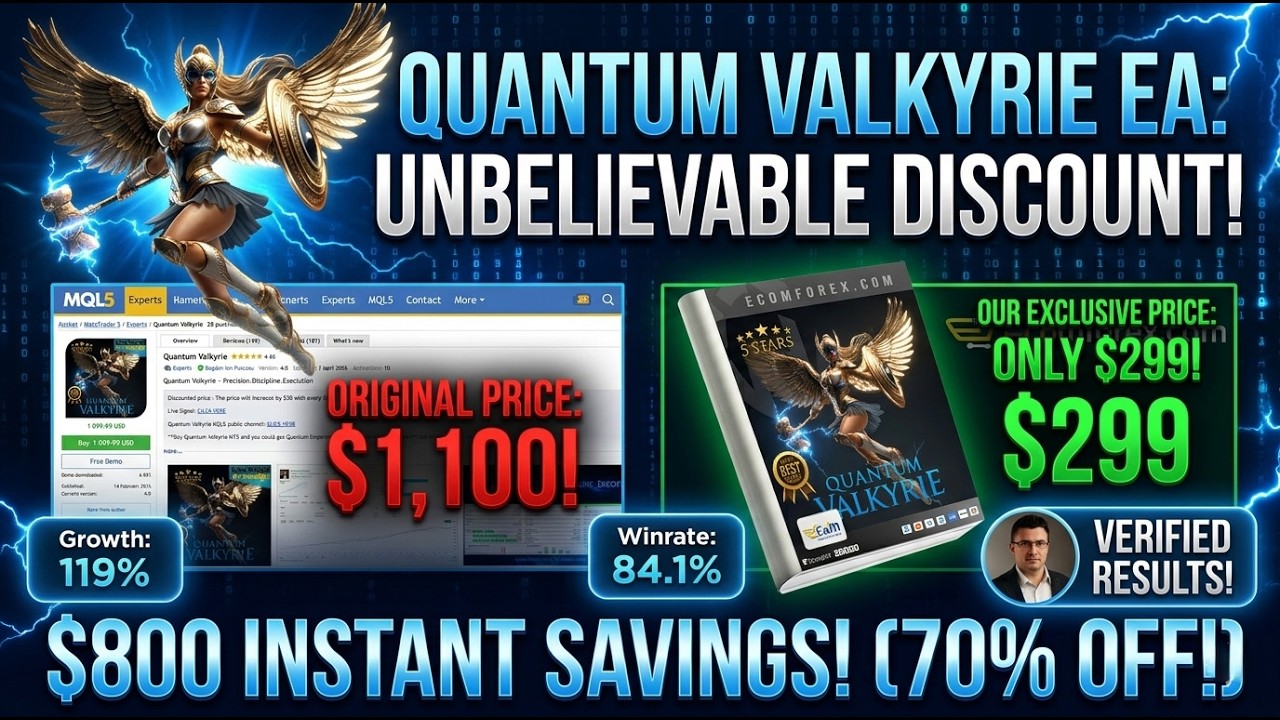 How to Get Quantum Valkyrie EA MT5 for 70% Less - EA 84% Winrate Verified? | EcomForex