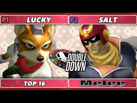 Double Down 2022 Top 16 - Lucky (Fox) Vs. Salt (Captain Falcon) Smash Melee - SSBM