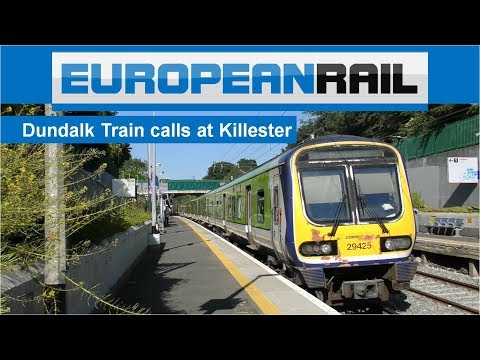 Irish Rail Dundalk bound 29000 Class Commuter Train calls at Killester DART Station