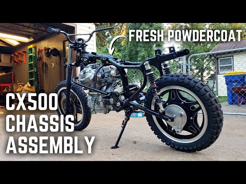 CX500 Scrambler Chassis Assembly! Fresh Powdercoat