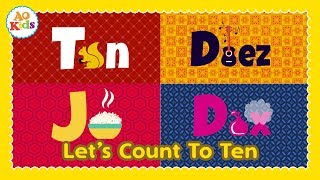 Let's Count to Ten in 4 Different Languages! (Kid's Song) | English, Spanish, Japanese & French