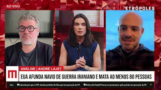 EUA afunda navio de guerra iraniano e mata ao menos 80 pessoas