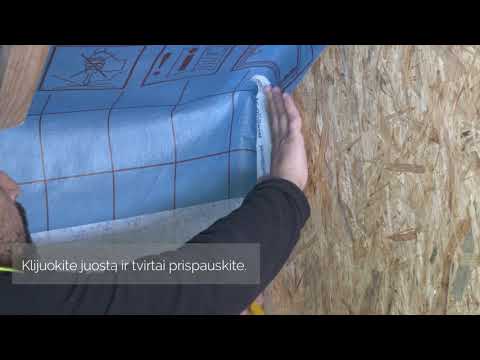 Kaip pritvirtinti DuPont™ AirGuard® garo izoliacinę plėvelę?