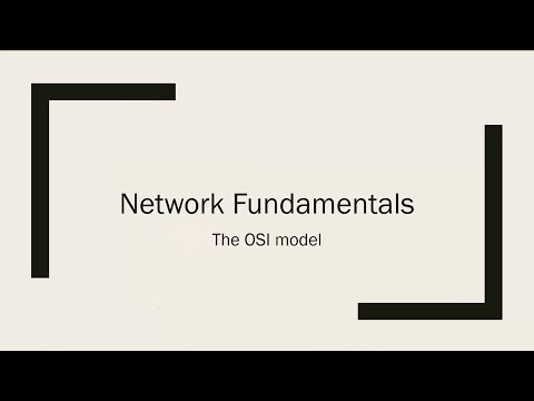 Network fundamentals 1 - OSI model