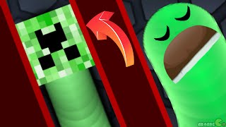 Slither.io Minecraft Creeper Skin Mod Sneaky Snake | Epic Slither.io Gameplay!