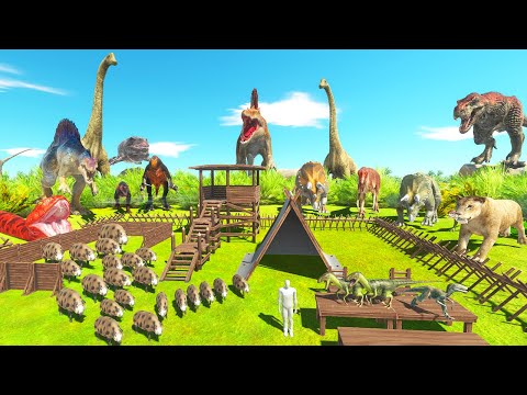 Jurassic World Evolution Camping Protecting the Wild Boar - Animal Revolt Battle Simulator